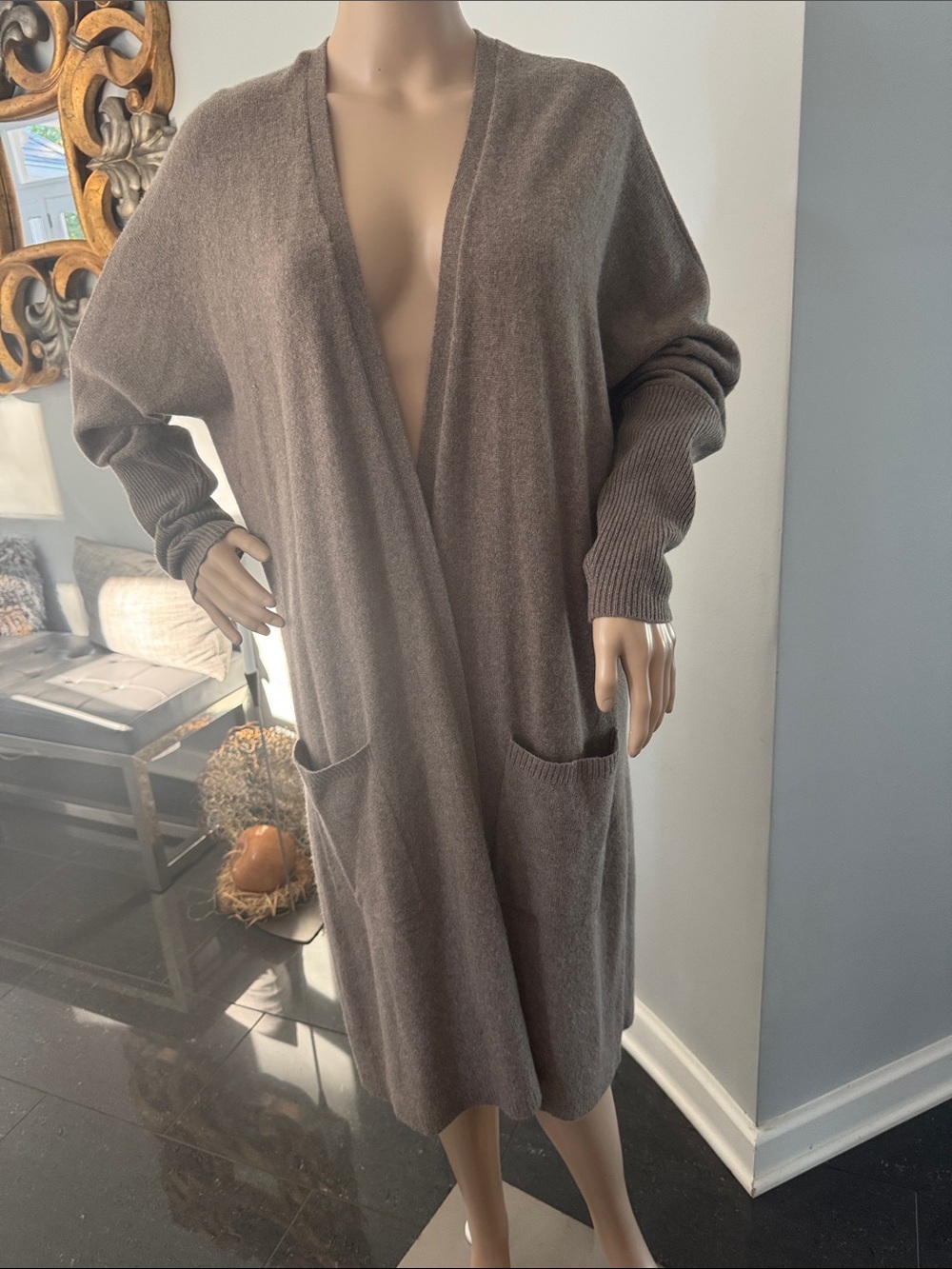 Saks Fifth Avenue Open Front Cashmere Duster